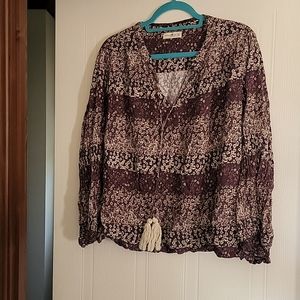 Natural Life XL Boho Long Sleeve Shirt